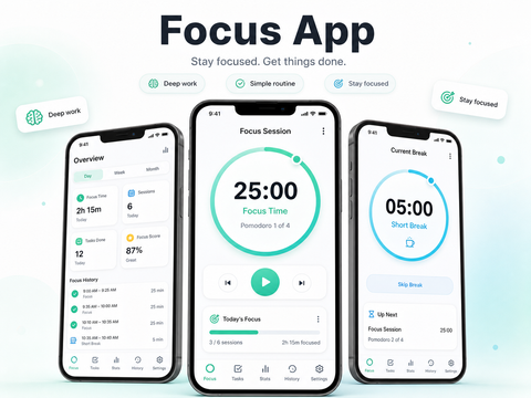 Pomodoro Focus App preview